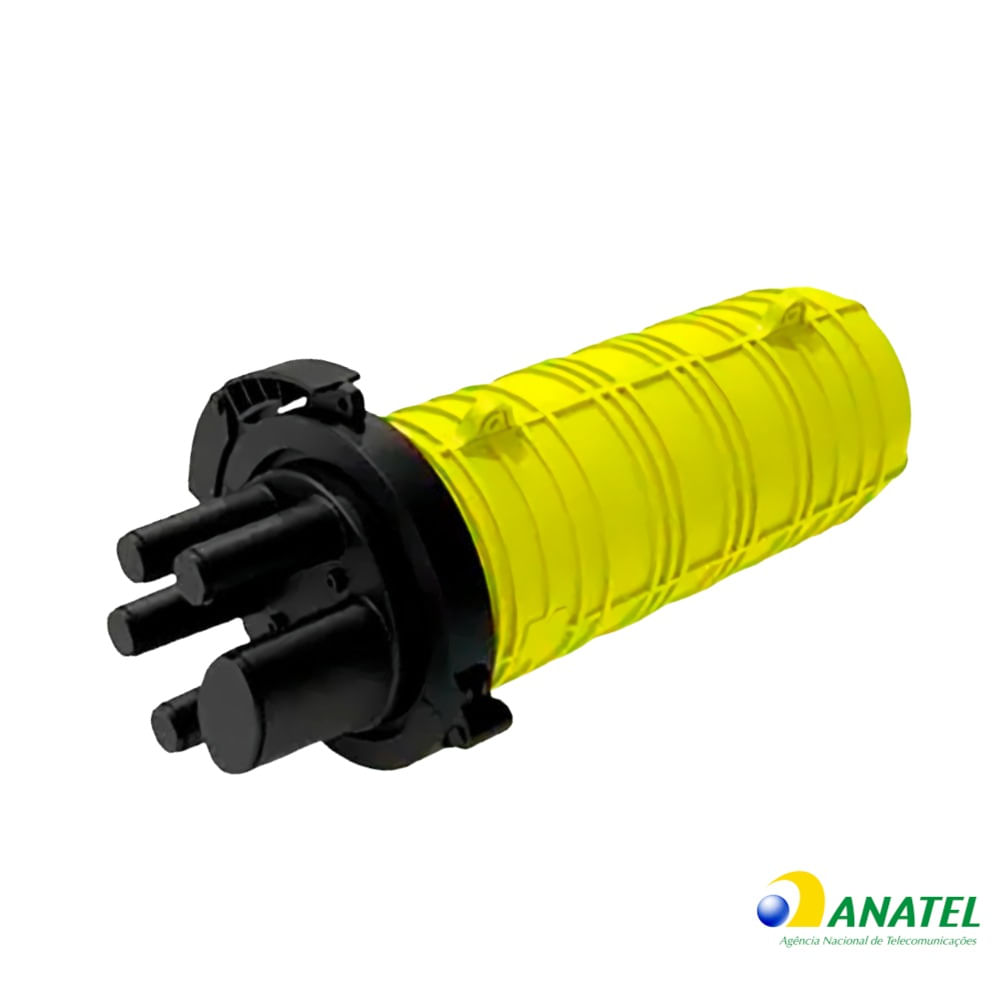 Caixa de Emenda 24FO Com 1 Bandeja SVT Amarelo Caixa de Emenda 24FO Com 1 Bandeija SVT Amarelo